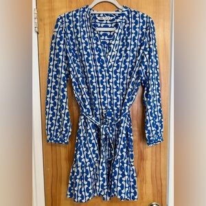 Zara Blue and White Flowy Dress